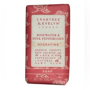Crabtree & Evelyn London Rosewater & Pink Peppercorn Hydrating Bar Soap 5.5 oz
